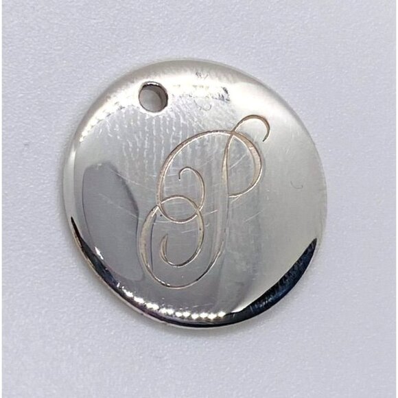 Tiffany & Co Sterling Silver 925 Initial Alphabet Charm Large Size 20mm